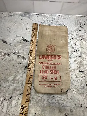 Lawrence Brand Chilled Lead Shot Canvas Bag 25 Lbs No 8 • $9.99