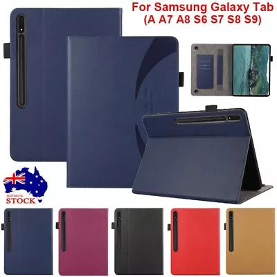 Leather Shockproof Case Cover For Samsung Galaxy Tab A A7 A8 S6 S7 S8 S9 Tablet • $11.99