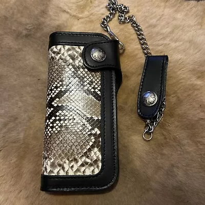 Genuine 100% Leather REAL PYTHON Snake Skin Bi Fold Wallet SPECIAL Half Price • $70