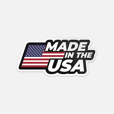 Made In The USA America Flag Badge Vinyl Vinyl Sticker Decal • $2.95
