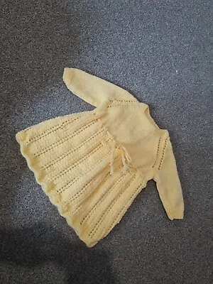£1.50 • Buy Babies Hand Knitted Yellow Dress 3-6 Months