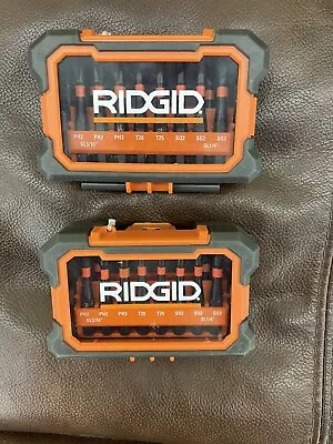 2x RIDGID 10 Piece Impact Driving Bit Set PH2 PH3 T20 T25 SQ2 SL3/16” SL1/4” • $18.95