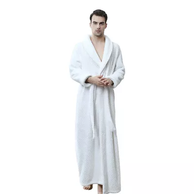 Ladies Womens Bathrobe Long Fleece Dressing Gown Luxury Winter Housecoat Robe DK • £20.49