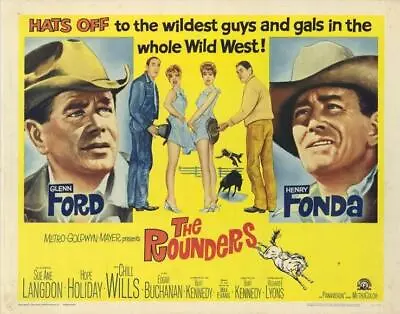 THE ROUNDERS Movie POSTER 22 X 28 Glenn Ford Henry Fonda Sue Ane Langdon A • $24.95