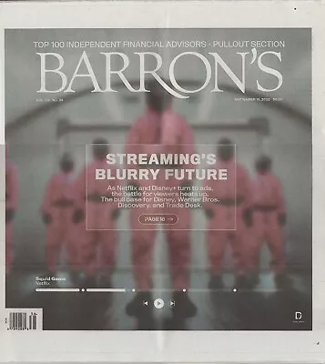 Barron's Paper - Top 100 Financial Advisors - Streamings Future - Sept 19 2022 • $2.49