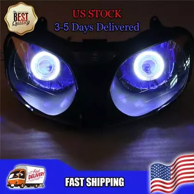 NT Front Headlight HALO Blue Angel Eye Fit For Kawasaki 2000-2002 ZX6R 636 A014 • $289.99