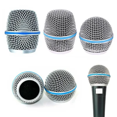 Steel Microphone Head Mesh MIC Grille Grill For Shure Beta58A Beta87A Beta57A • $7.09