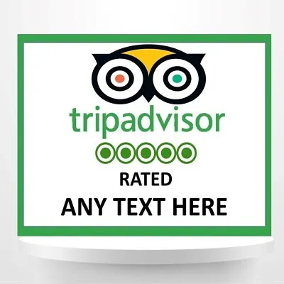 Funny Personalised Trip Advisor Metal Wall Sign Cafe Bar Pub Man Cave Kitchen • £5.99