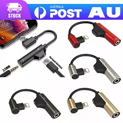 3.5mm AUX Headphone Adapter Jack For IPhone 10 X XS MAX Audio & Charge Cable I • $7.99