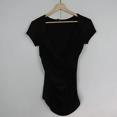 Zanzea Collection Womens Top Size M Black Short Sleeve V-Neck Blouse • $19.97