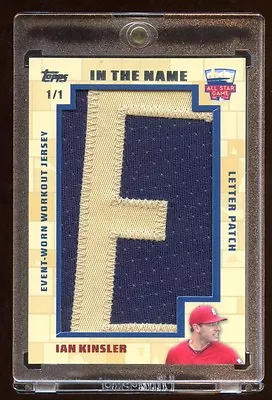 2015 Topps Ian Kinsler 1/1 Game Worn All Star Jumbo Patch Logo *e* Amazing 1/1 • $149.99