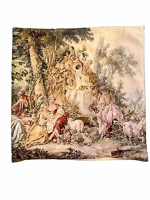French Tapestry LOOK Victorian Pillow Cover Case 20” Velvet/Velour Type Fabric • $19.99