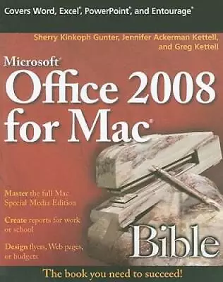 Microsoft Office 2008 For Mac Bible - Paperback By Kinkoph Gunter Sherry - GOOD • $17.66