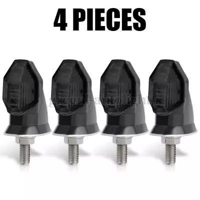 4X Motorcycle Amber LED Turn Signal Indicator Blinker Light Lamp Black Universal • $14.99