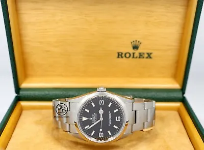 Rolex Explorer I 114270 Steel Oyster Black 36mm Watch Box Papers Mint Condition • $10913.68