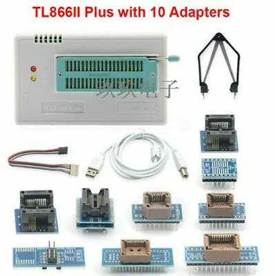 XGecu TL866II PLUS Programmer +10 Adapters For SPI Flash NAND EPROM MCU PIC AVR • $62.69