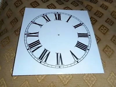 £4.95 • Buy Clock Dial/face - 4 3/4  Minute Track - Paper (card) - Roman -square-matte White