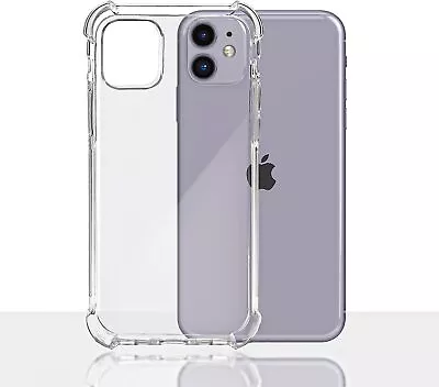 Clear Case With Edges For IPhone 14 Pro Max 13 12 11 XR XS SE 6 7 8 5 Shockproof • £0.99