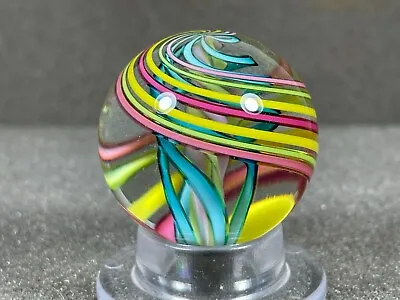 1.37  Marble Handmade Contemporary Art Glass Tri Level Ribbon Swirl Eddie Seese • $148