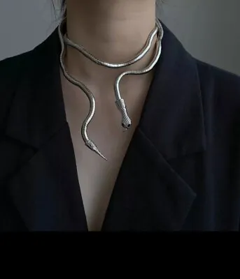 £5.99 • Buy Women Medusa Snake Bendable Necklace Choker Or Bracelet 