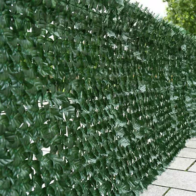 6M Artificial Hedge Fake Ivy Leaf Garden Fence Privacy Screening Roll Wall Panel • £7.88