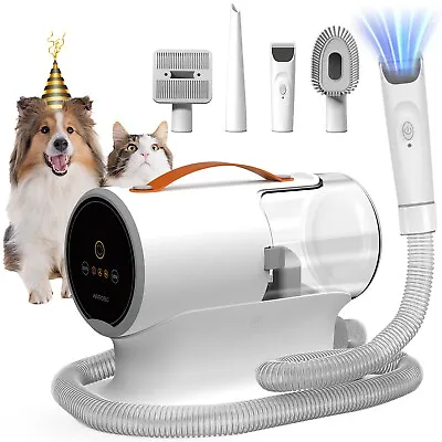 AIRROBO PG100 Pet Grooming Vacuum With 5 Grooming Tools 12000Pa Suction Power • $44.99