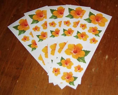 Mrs. Grossman Lot Of Five Sticker Strips ~ Photoessence Orange Hibiscus • $4.99