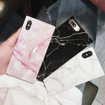 $14.24 • Buy Granite Marble Square Phone Case Cover For IPhone 7 8 XS 11 12 13 14 Pro MAX XR