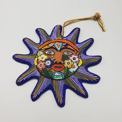 Hand Crafted Painted Talavera Signed Sun Wall Hanging 6.5  • $19.95