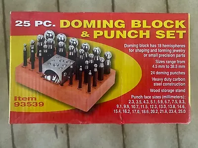 Doming Block Punch Set 25 Pieces Jewelry Metal Forming Shaping Steel Copper • $24.95