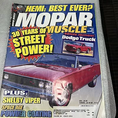 Mopar Muscle Magazine December 1996  Hemi Best Ever & Dodge Truck T31 • $9.42