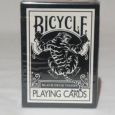 Ellusionist Bicycle BLACK TIGER 2nd Edition White Pips Playing Cards Deck Sealed • $35