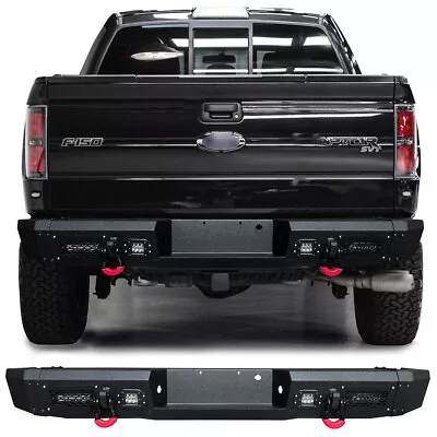 Vijay For 2010-2014 Ford F150 Raptor SVT Steel Rear Bumper W/LED Lights&D-Ring • $489.99