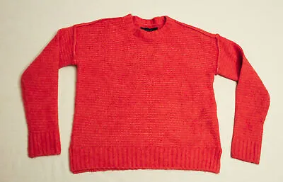 VERO MODA Women's Jade Waffler Stitch Crewneck Sweater DB8 Red Clay Small NWT • $7.48