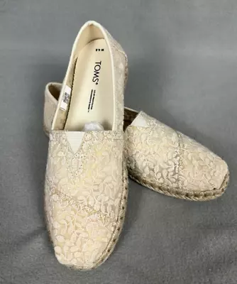 Women's Shoes TOMS ALPARGATA ROPE Slip On Espadrilles Beige 6.5W 10017827 NWD • $25.99