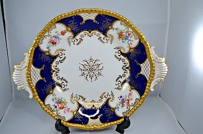 Coalport Blue Batwing Twin Handled Round Serving Dish • £65