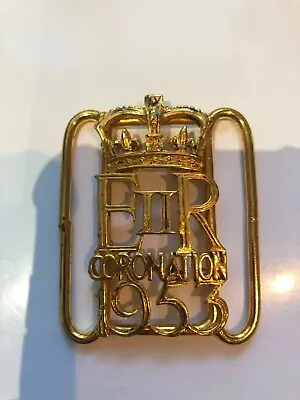 1X Queen Elizabeth 2nd 1953 Coronation Belt Buckle (70 YEARS OLD) • £10