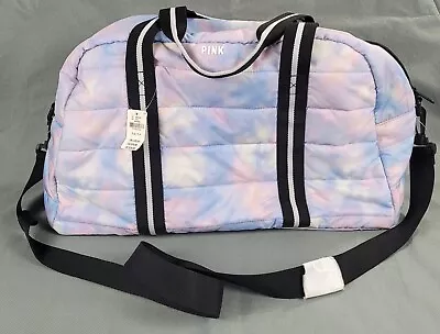 Victoria's Secret PINK Rainbow Cloud Print Duffle Tote Bag • $12.99