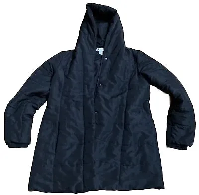 Motherhood Maternity Hooded Puffer Winter Jacket:Coat~ Size S ~ Black ~ EUC ~ • $20.20