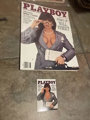 August 1989 Playboy Magazine Brandi Brandt Gianna Amore Mike Tyson  Wall St • $5