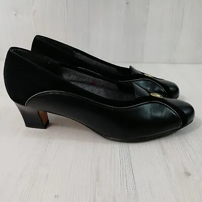 £10 • Buy Equity Medium Heel Women's  Slip On Black Court Shoes UK 8 / EU 42