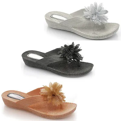 £3.99 • Buy Ladies Toe Post Flip Flops Slip On Mule Women Beach Fit Sandals Summer Slipper