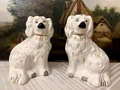 Pair Of Vintage Beswick Wally Dogs 1950s Ceramic Spaniel Dog Mantlepiece Decor • £70