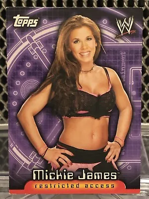 2006 Mickie James Topps Restricted Access WWE Wrestling Card #27 Diva TNA NWA • $3.99