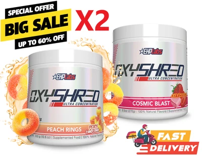 $149.95 • Buy Oxyshred By Ehp Labs 60serves | Twin Pack | All Flavours + Free Shipping