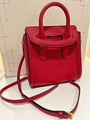 $564.11 • Buy Alexander McQueen Heroine Red Mini Satchel Bag Purse