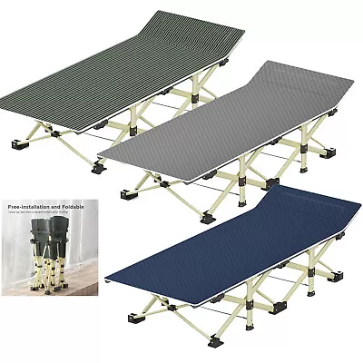 Single Portable Outdoor Military Sleeping Bed Camping Cot Travel Camping U2I7 • £42.85