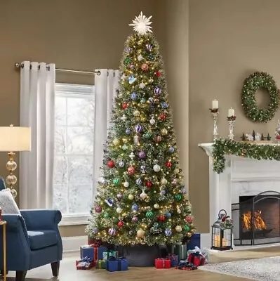 HAH 9' Pre-Lit Sparkling Amelia Frosted Pine Artificial Christmas Tree 23PG90080 • $299.99
