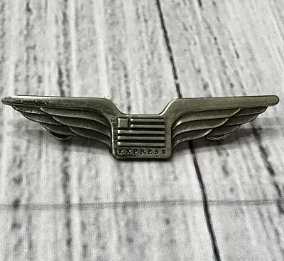 Vintage US Airways EXPRESS Silver Metal Flight Attendant Wings Screw Back Pin • $49.99