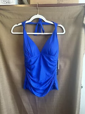 NWT La Blanca Island Goddess Halter Tankini Swimsuit Top Size 10 Small Pick • $25